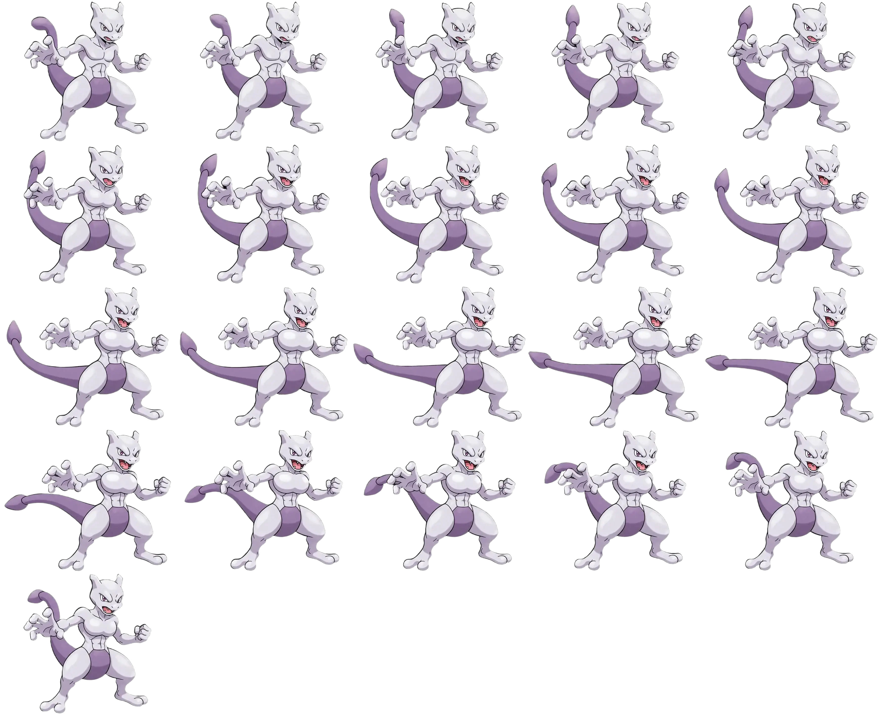 Mewtwo Sprite Sheet