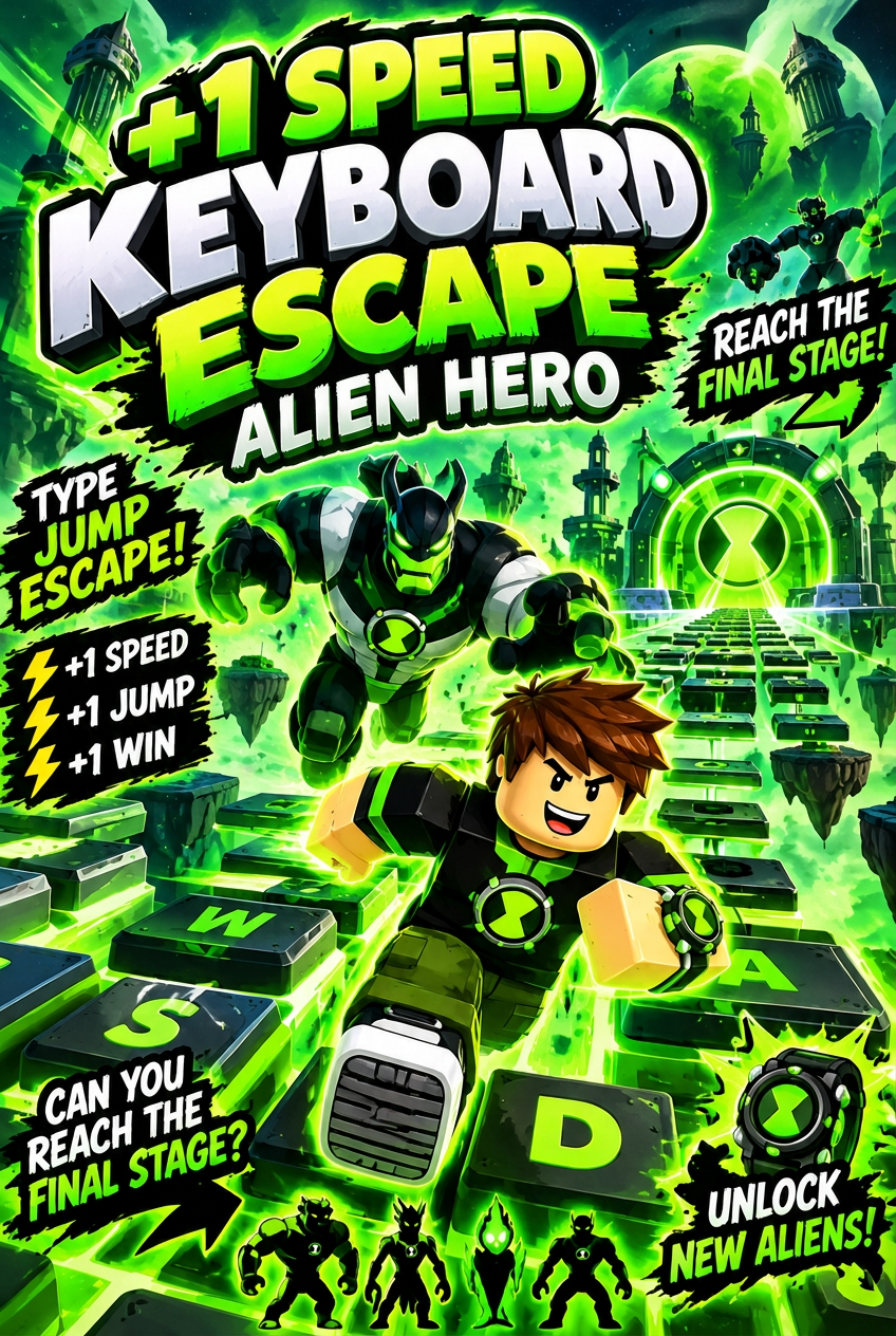 +1 Speed Keyboard Escape: Alien Hero | Astrocade