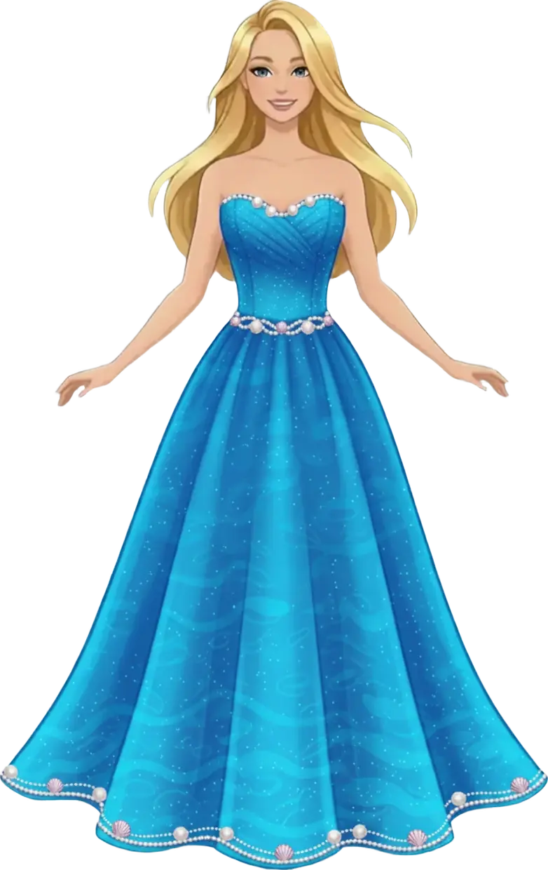 sachin and babi light blue dress Barbie - Elegant Occasion Fashions - Ball Gown with Silvery Sparkle main image 0
