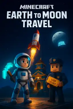 Minecraft Earth to moon travel  by Astra_creator_