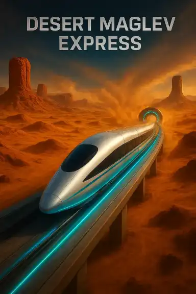 Desert Maglev Express by Azathoth