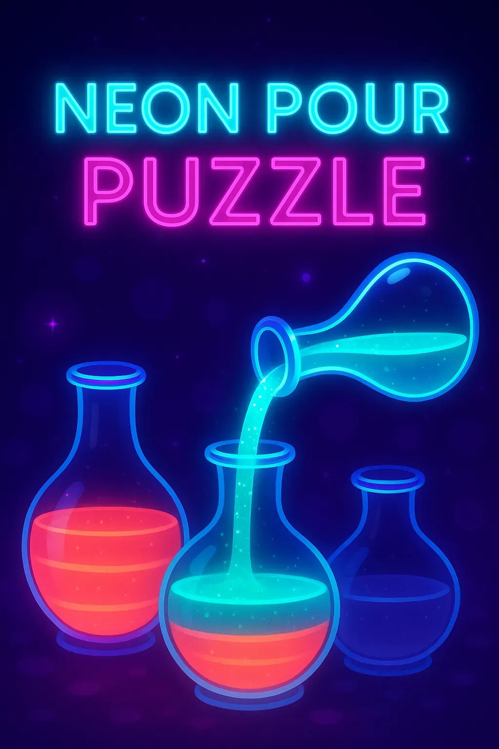 Neon Pour Puzzle | Astrocade