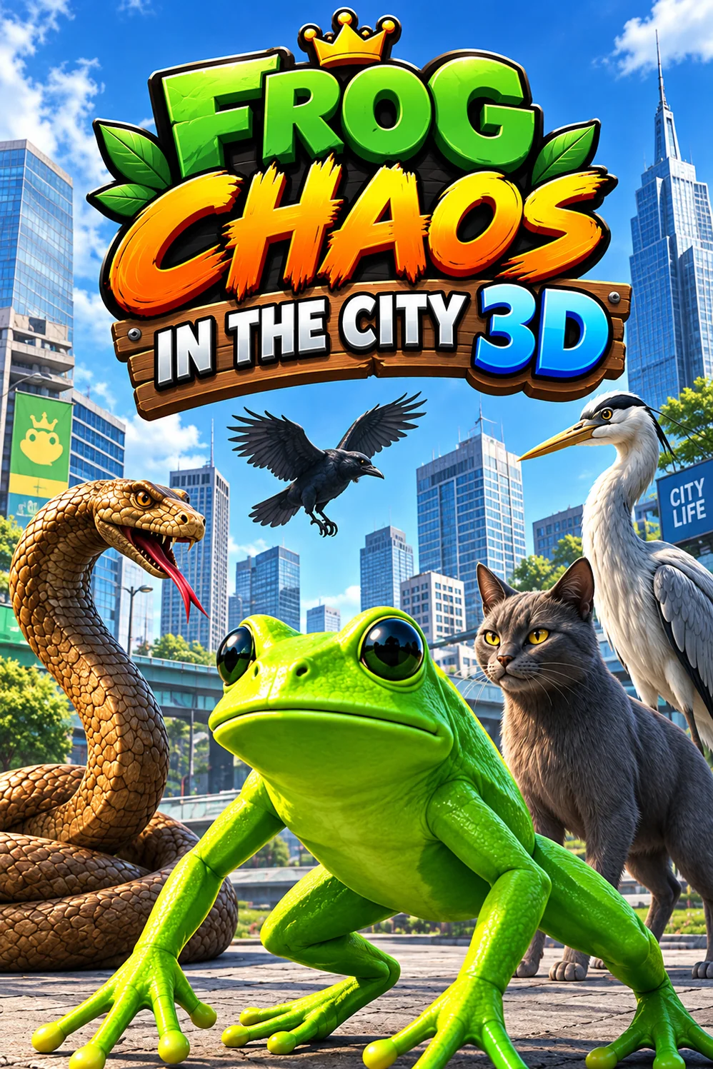 FROG CHAOS IN THE CITY 3D | Astrocade