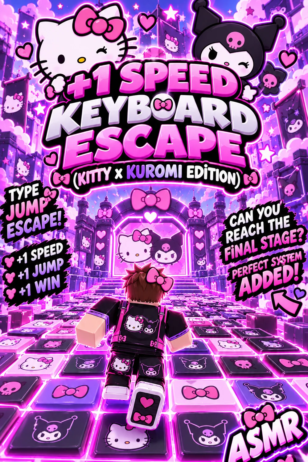 +1 SPEED KEYBOARD ESCAPE(KITTY x KUROMI EDITION) | Astrocade
