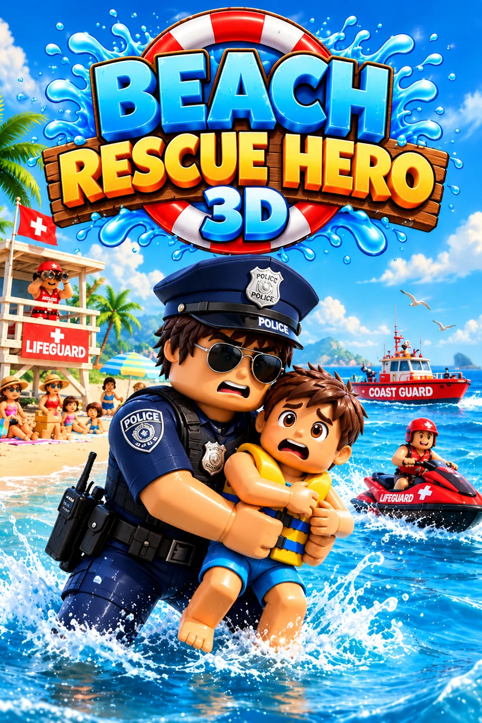 Beach Rescue Hero 3D | Astrocade